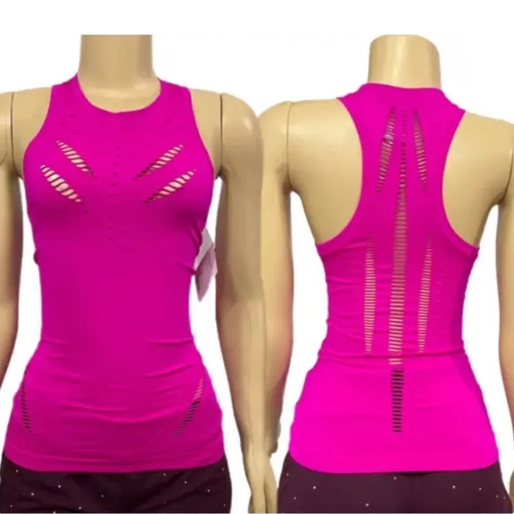 Victorias Secret Seamless Perforation Sports Tank Top Fuchsia